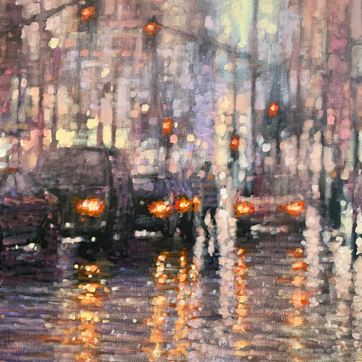 Street Traffic Acrylic on Canvas 90cmx120 cm