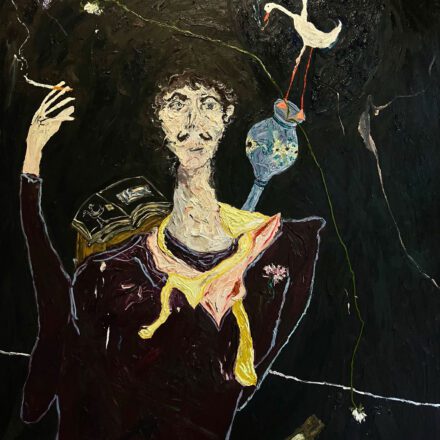 Self Portrait Before Hair Pile Tile