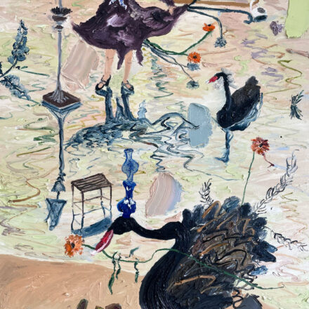 Swans Dancing Under Lampshade