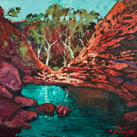 Ghost Reflections In An Ancient Pond - Watarrka